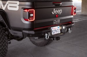 Jeep Gladiator JT Rear Bumper - DV8 Offroad - MTO Series - Micro-texture black - `20-`23 Jeep Gladiator JT Rear Bumper - DV8 Offroad - MTO Series - Micro-texture black - `20-`23